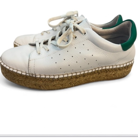 Steven by Steve Madden Canal White and Green Espadrille Sneakers- Size 8B - Picture 2 of 9